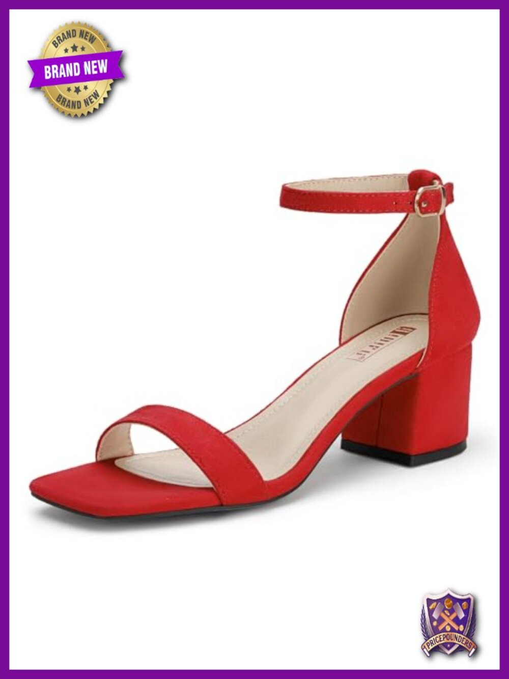 Chunky Block Heel Sandals Open Toe Ankle Strap Dress Shoes for Women